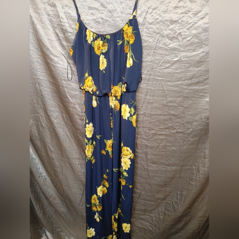 Stitch Fix Kaileigh Romper Navy & Yellow M